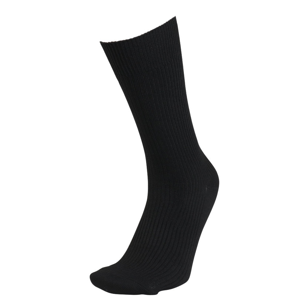 クー（Coo.）（メンズ）1足組 クルー丈 リブソックス 894Q4GSA0053 BLK
