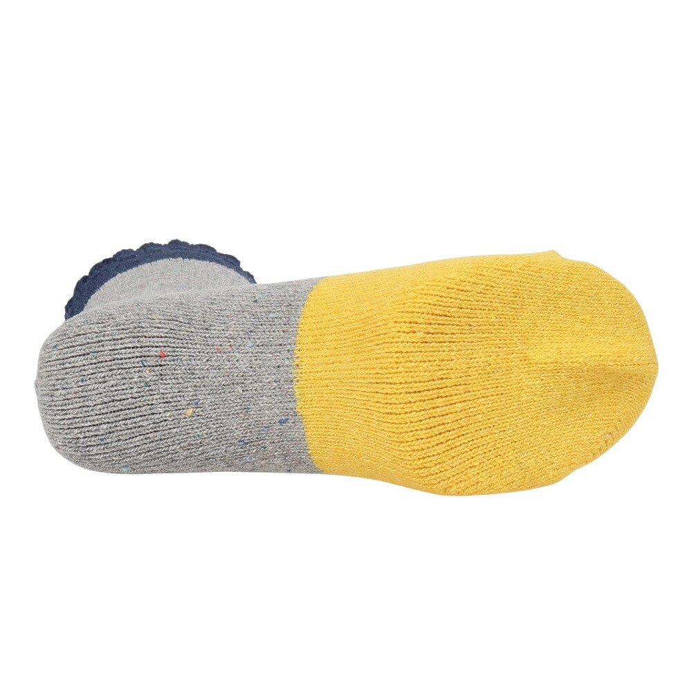 福助（メンズ）ルームソックス WARM HOME バイカラー クルー丈 3FR02W GRY 25cm