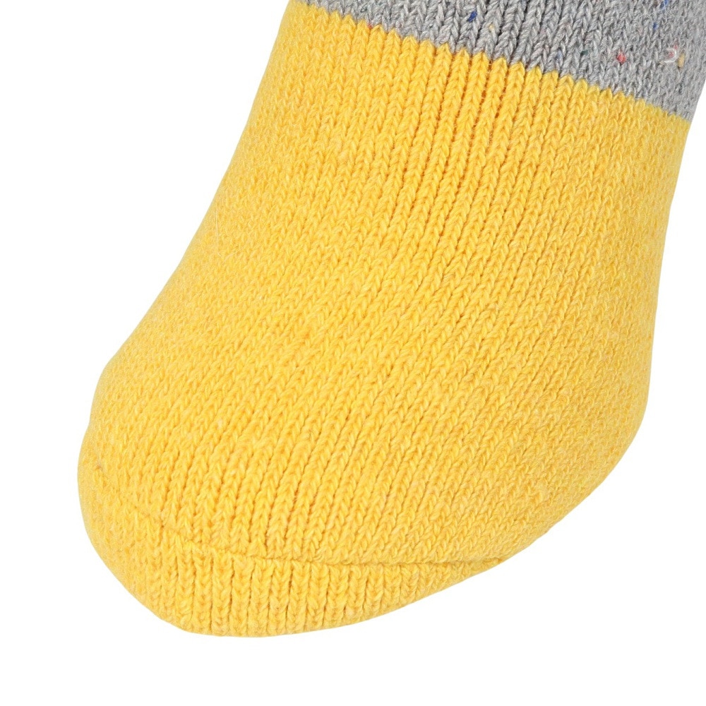 福助（メンズ）ルームソックス WARM HOME バイカラー クルー丈 3FR02W GRY 25cm