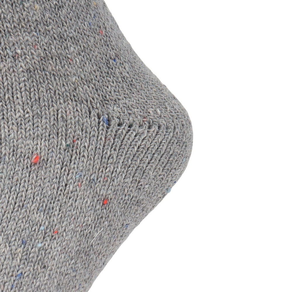 福助（メンズ）ルームソックス WARM HOME バイカラー クルー丈 3FR02W GRY 25cm