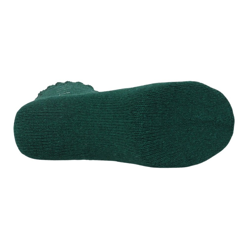 福助（メンズ）ルームソックス WARM HOME ニット柄 ミドル丈 3FR04W GRN 緑 25cm