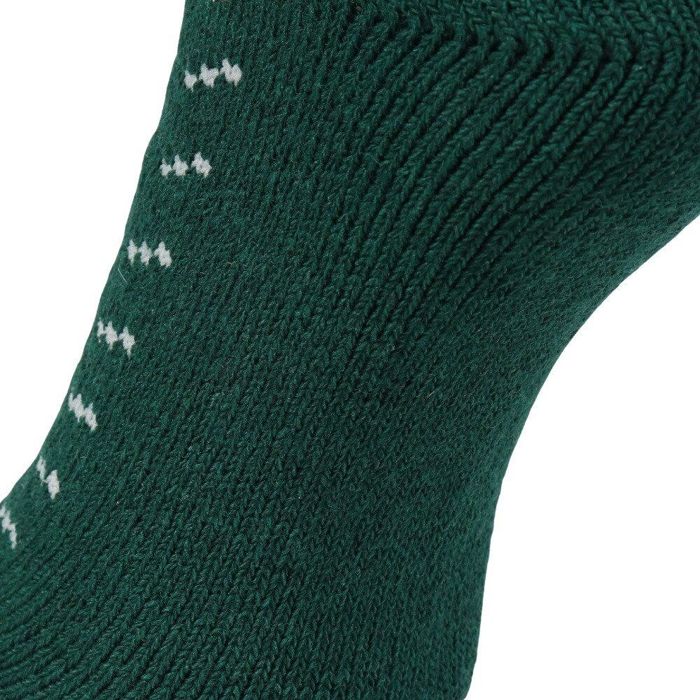 福助（メンズ）ルームソックス WARM HOME ニット柄 ミドル丈 3FR04W GRN 緑 25cm