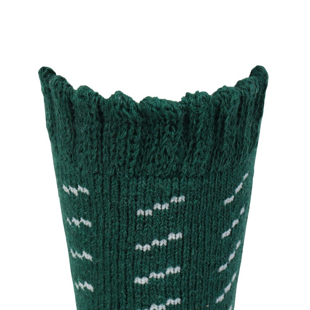 福助（メンズ）ルームソックス WARM HOME ニット柄 ミドル丈 3FR04W GRN 緑 25cm