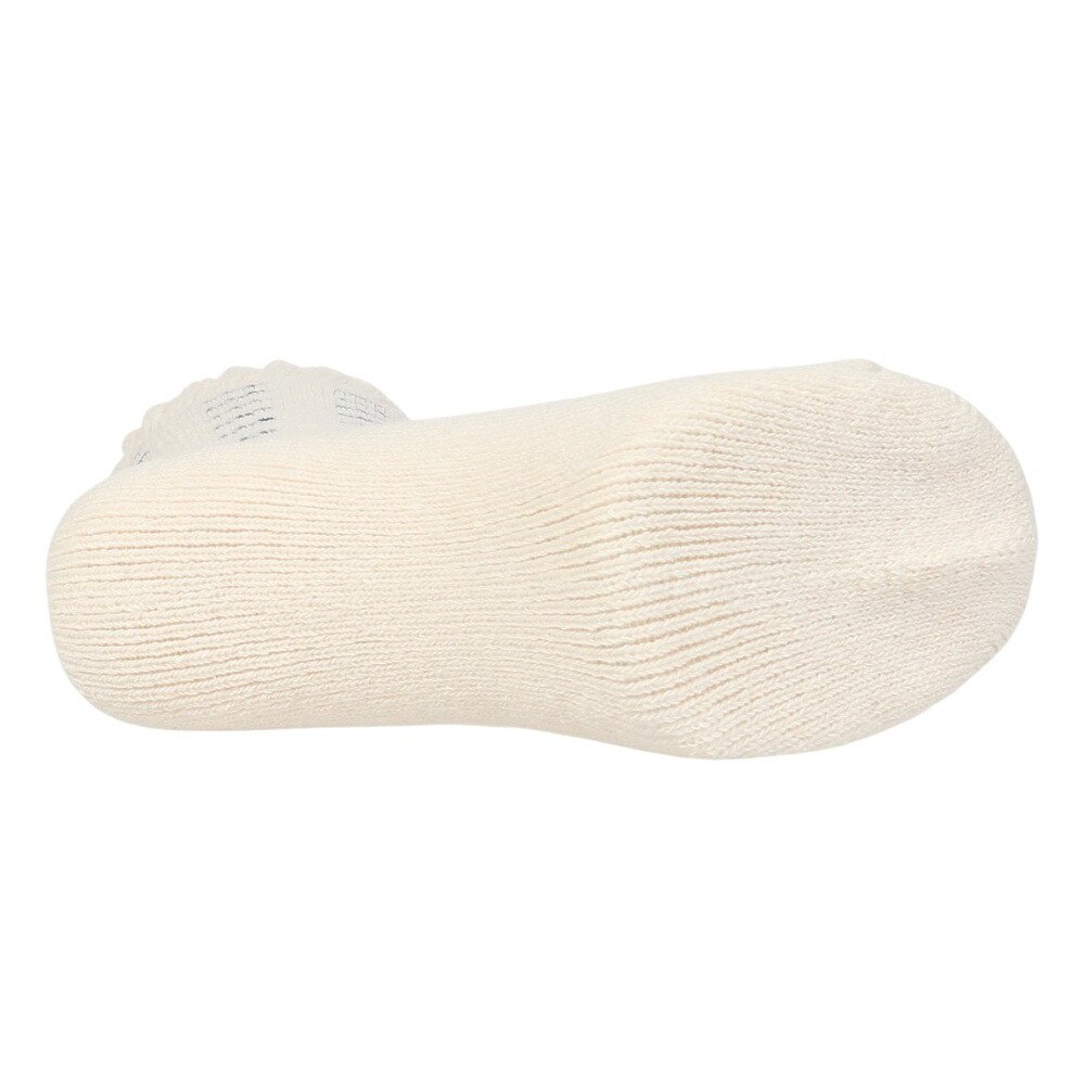 福助（メンズ）ルームソックス WARM HOME ニット柄 ミドル丈 3FR04W WHT 25cm