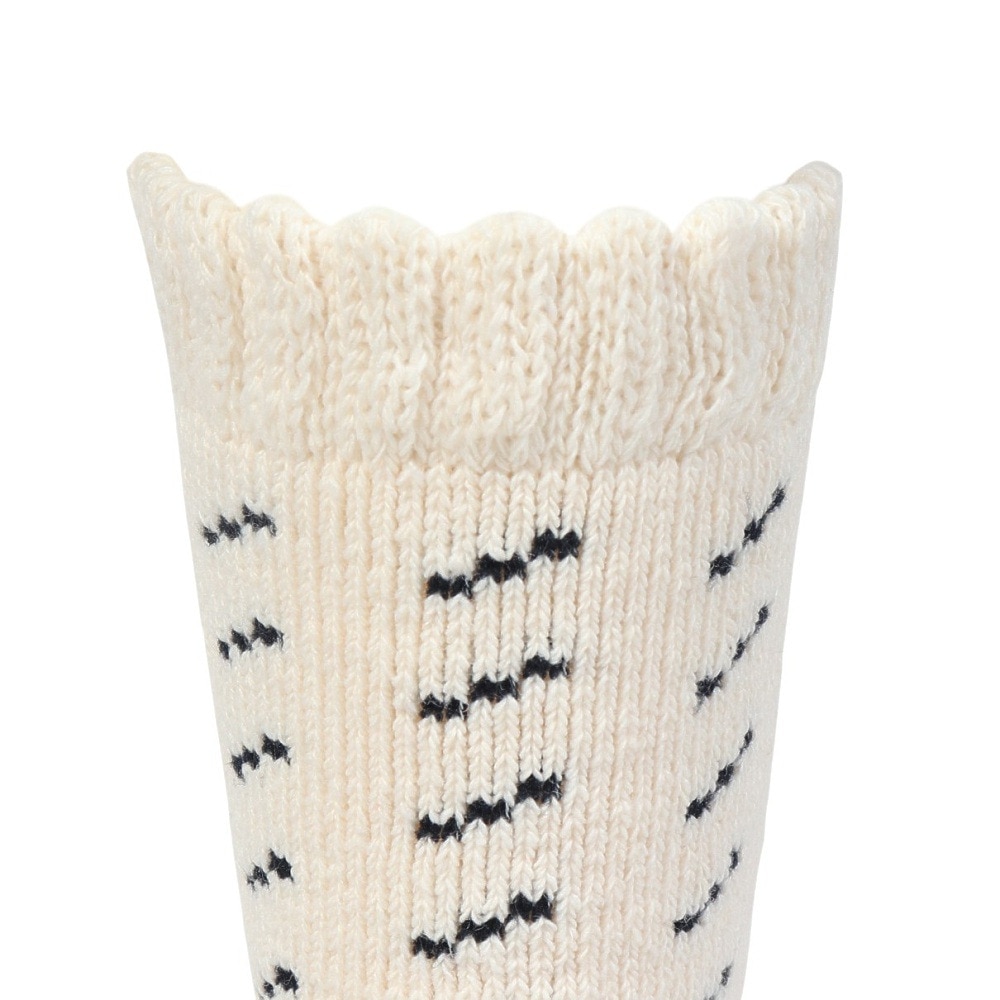 福助（メンズ）ルームソックス WARM HOME ニット柄 ミドル丈 3FR04W WHT 25cm