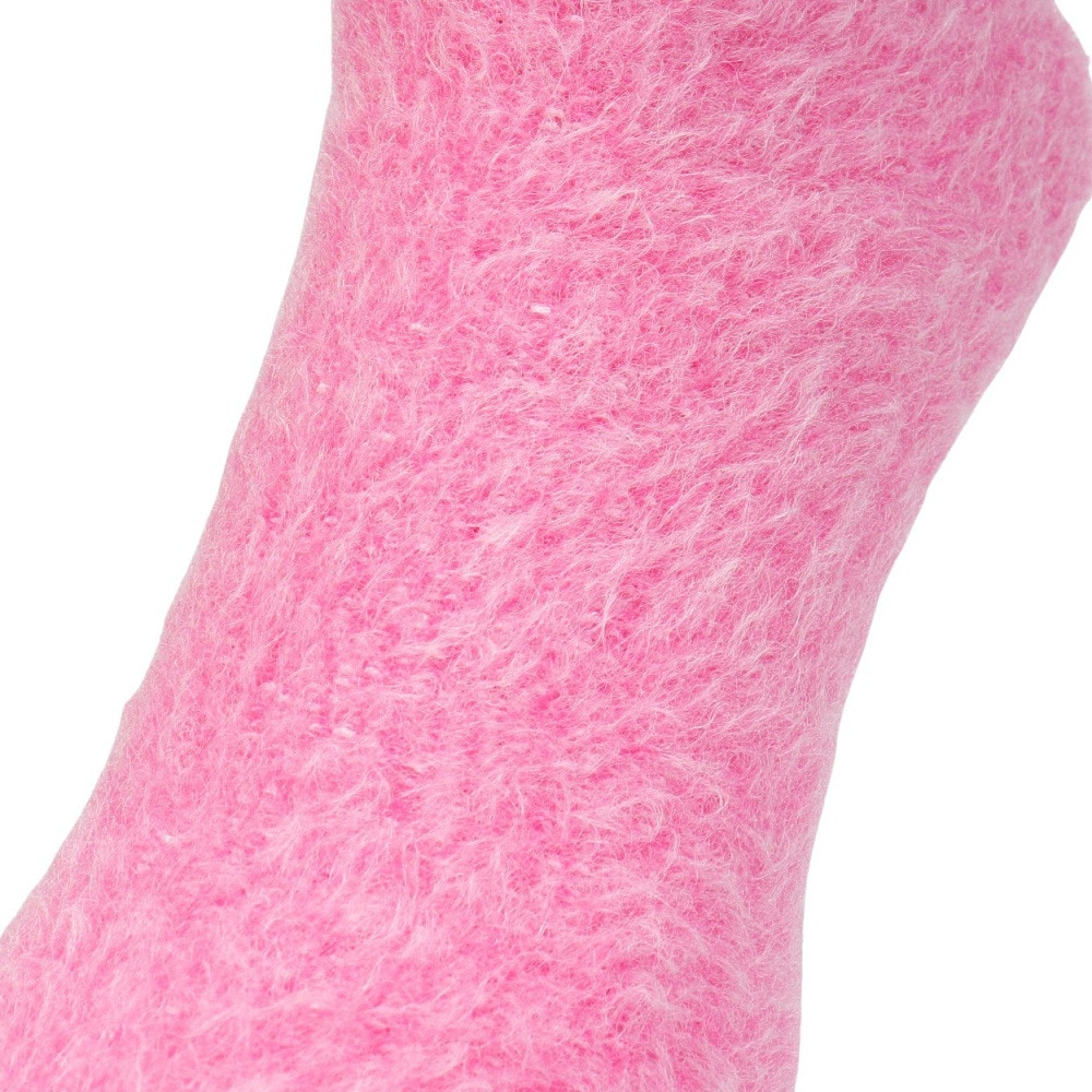 福助（メンズ）ルームソックス WARM HOME モヘア無地 ミドル丈 3FR05W PNK ピンク 25cm