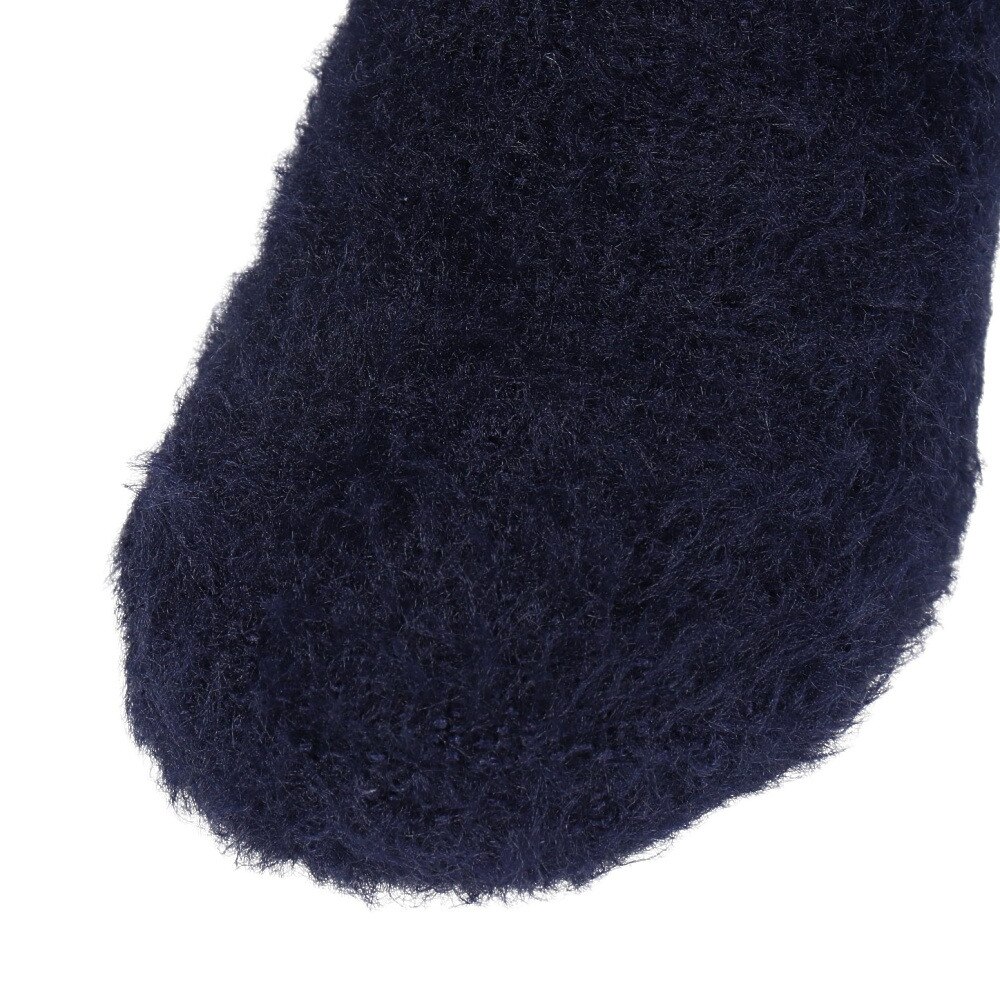 福助（メンズ）ルームソックス WARM HOME クルー丈 モヘヤ風 3FR06W BLU ネイビー 25㎝