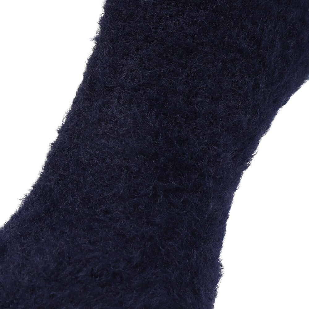 福助（メンズ）ルームソックス WARM HOME クルー丈 モヘヤ風 3FR06W BLU ネイビー 25㎝