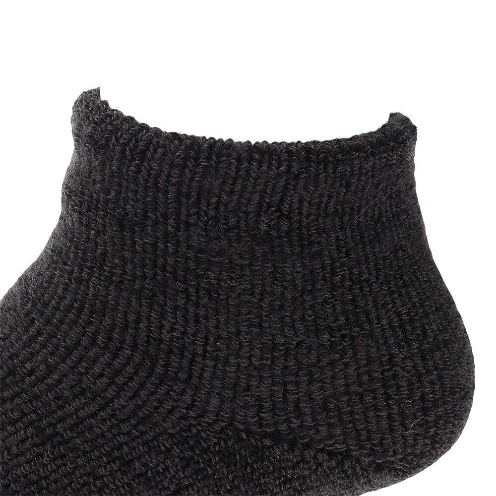 ノーブランド（NO BRAND）（メンズ）ショートソックス 超厚地パイル1足組 894NN2OK0425 BLK 25～28cm