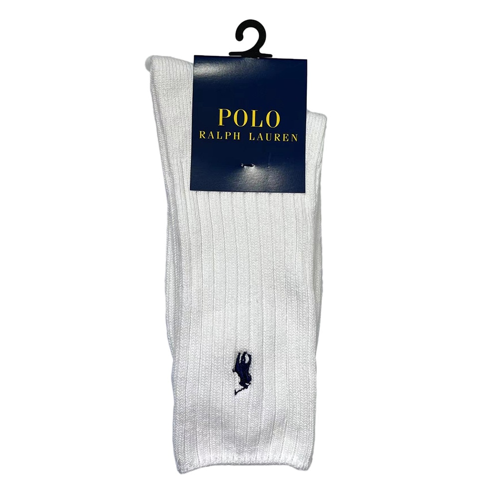ポロ ラルフローレン（Polo Ralph Lauren）（メンズ）リブ無地ソックス 2012-650-90 ホワイト