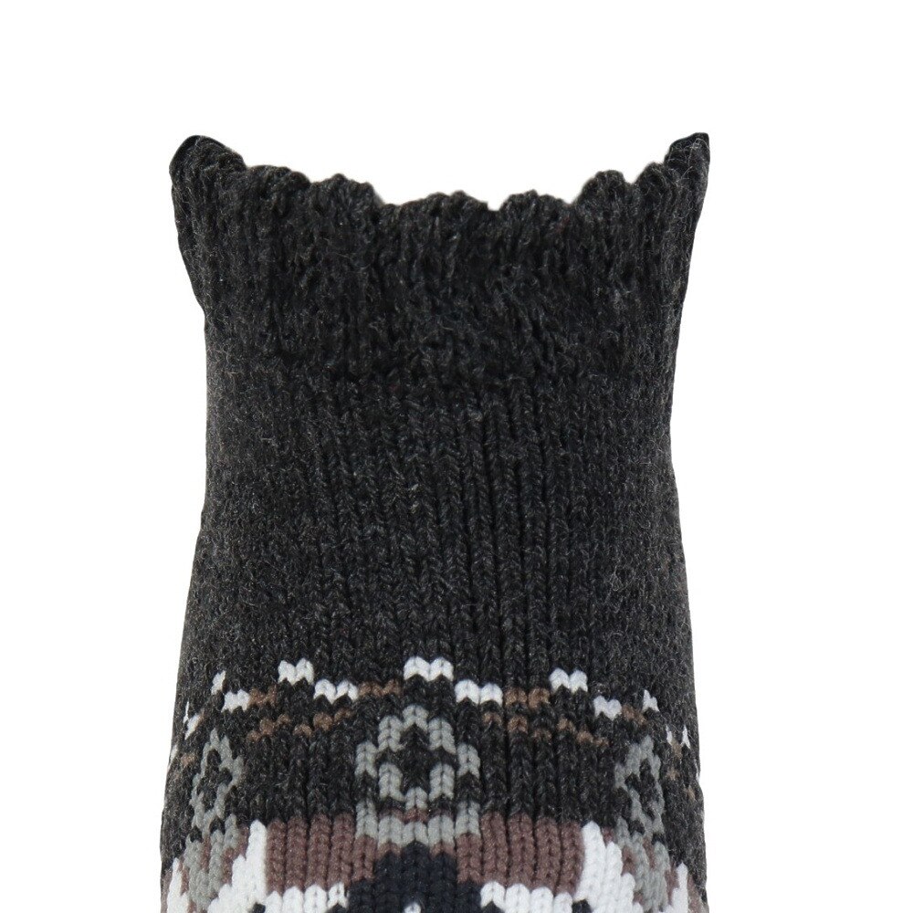 福助（メンズ）ルームソックス WARM HOME ショート丈 3FR01W DGR チャコールグレー 25cm