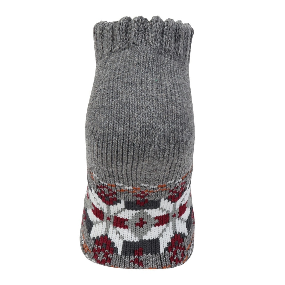 福助（メンズ）ルームソックス WARM HOME ショート丈 3FR01W GRYk グレー 25cm