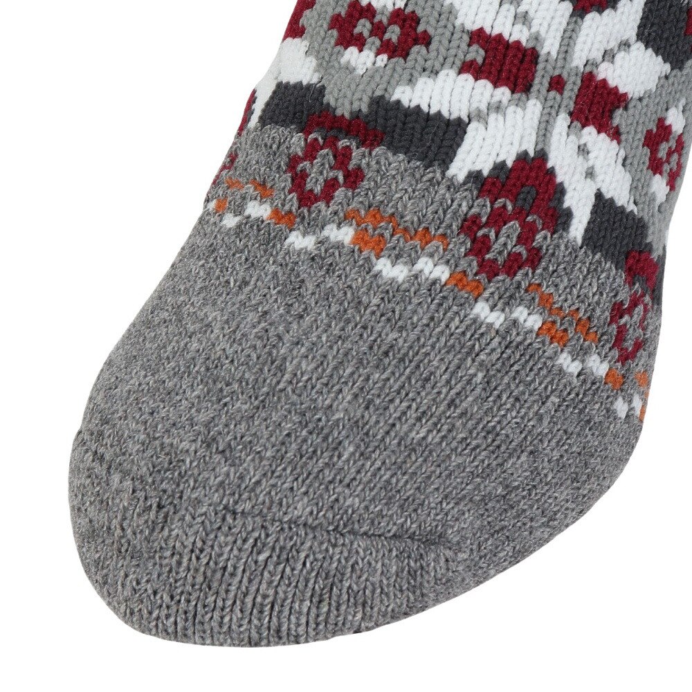 福助（メンズ）ルームソックス WARM HOME ショート丈 3FR01W GRYk グレー 25cm