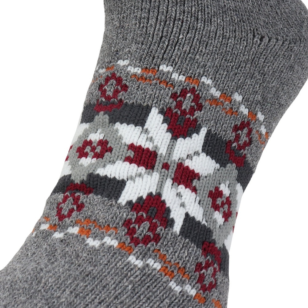 福助（メンズ）ルームソックス WARM HOME ショート丈 3FR01W GRYk グレー 25cm