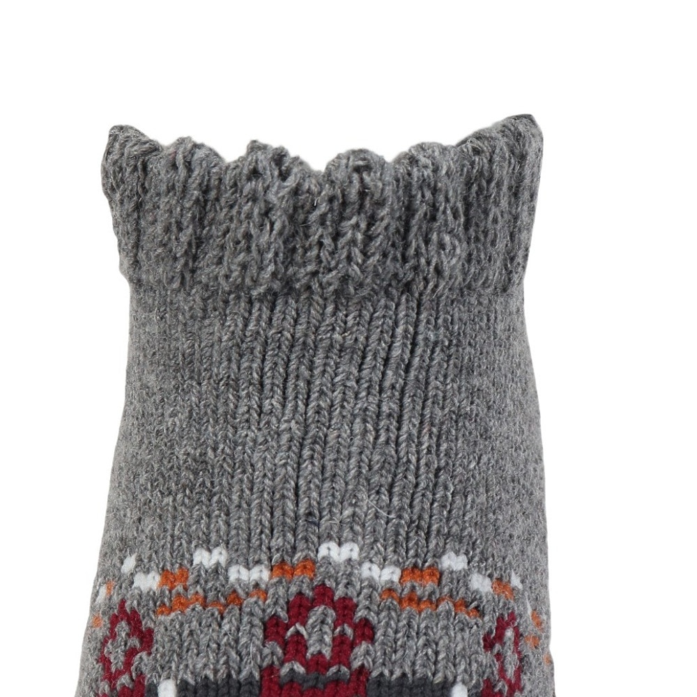 福助（メンズ）ルームソックス WARM HOME ショート丈 3FR01W GRYk グレー 25cm