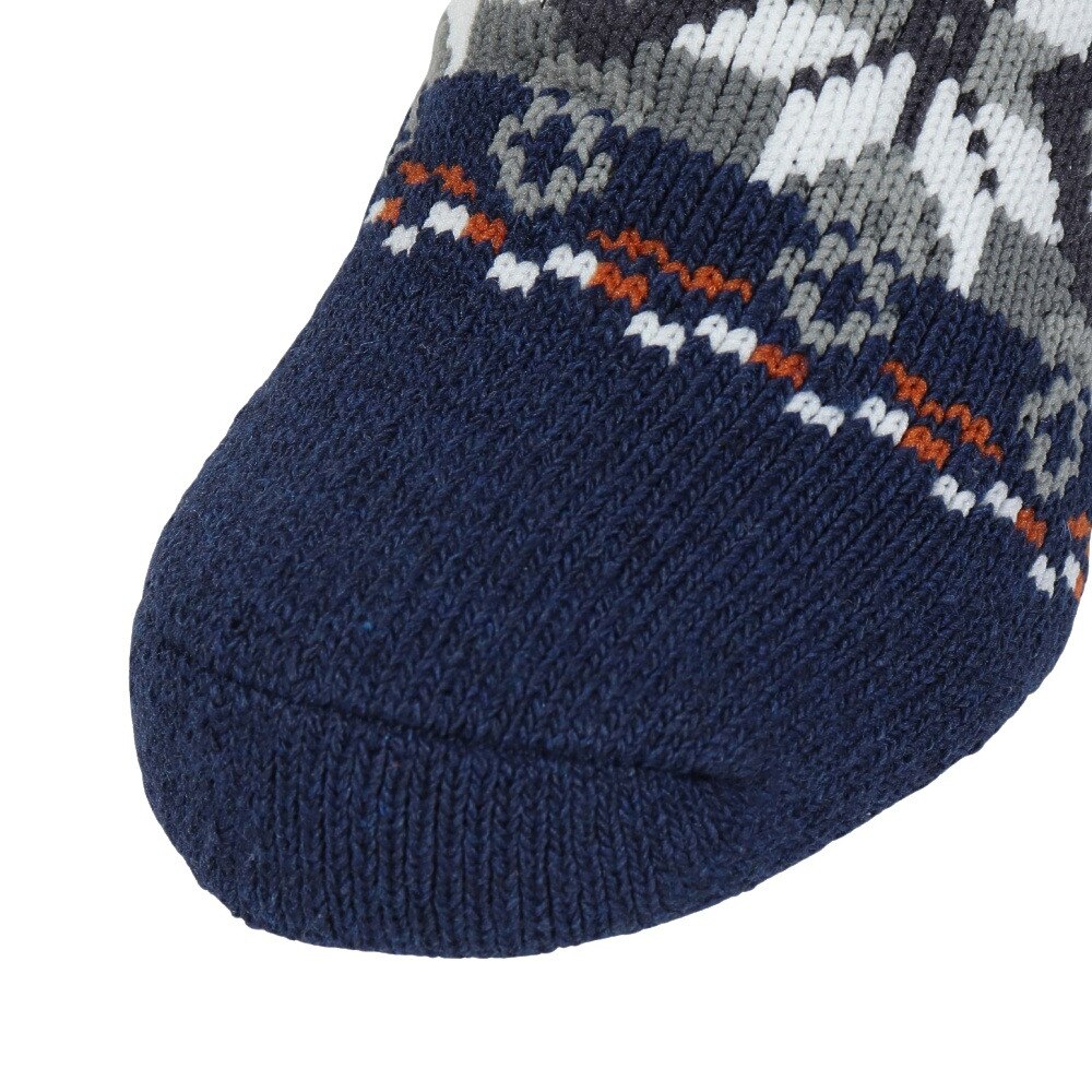 福助（メンズ）ルームソックス WARM HOME ショート丈 3FR01W NVY ネイビー 25cm