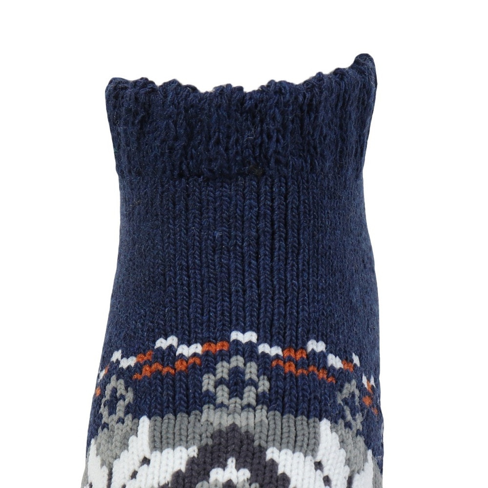 福助（メンズ）ルームソックス WARM HOME ショート丈 3FR01W NVY ネイビー 25cm