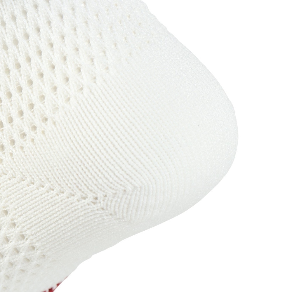 ヤックパック（YAK PAK）（メンズ）靴下 刺繍ライン SH ショートソックス オフホワイト 25-27センチ 34E15501A 抗菌防臭 メッシュ おしゃれ 普段使い