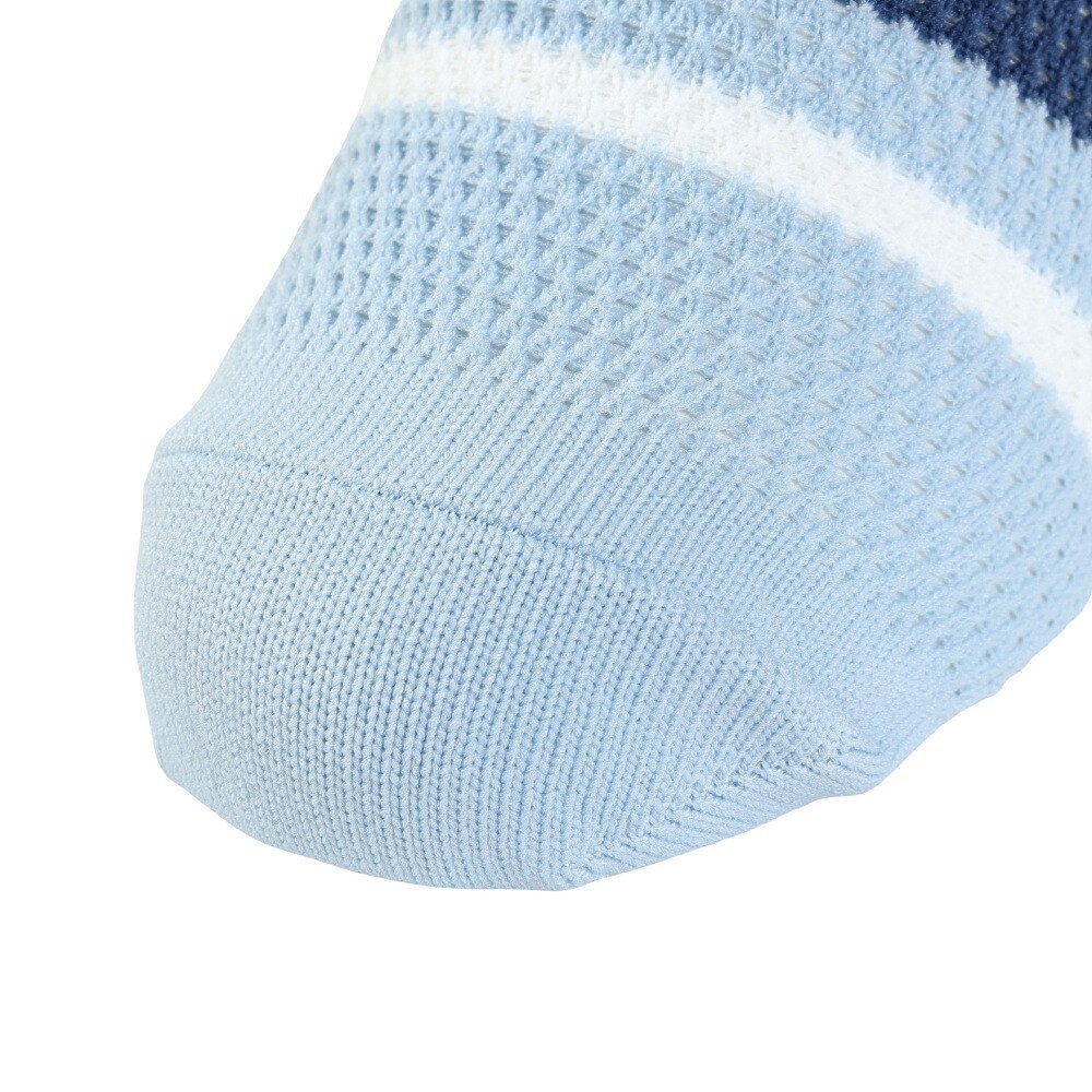 ヤックパック（YAK PAK）（メンズ）靴下 刺繍ライン SH ショートソックス ライトブルー 25-27センチ 34E15501Q 抗菌防臭 メッシュ おしゃれ 普段使い