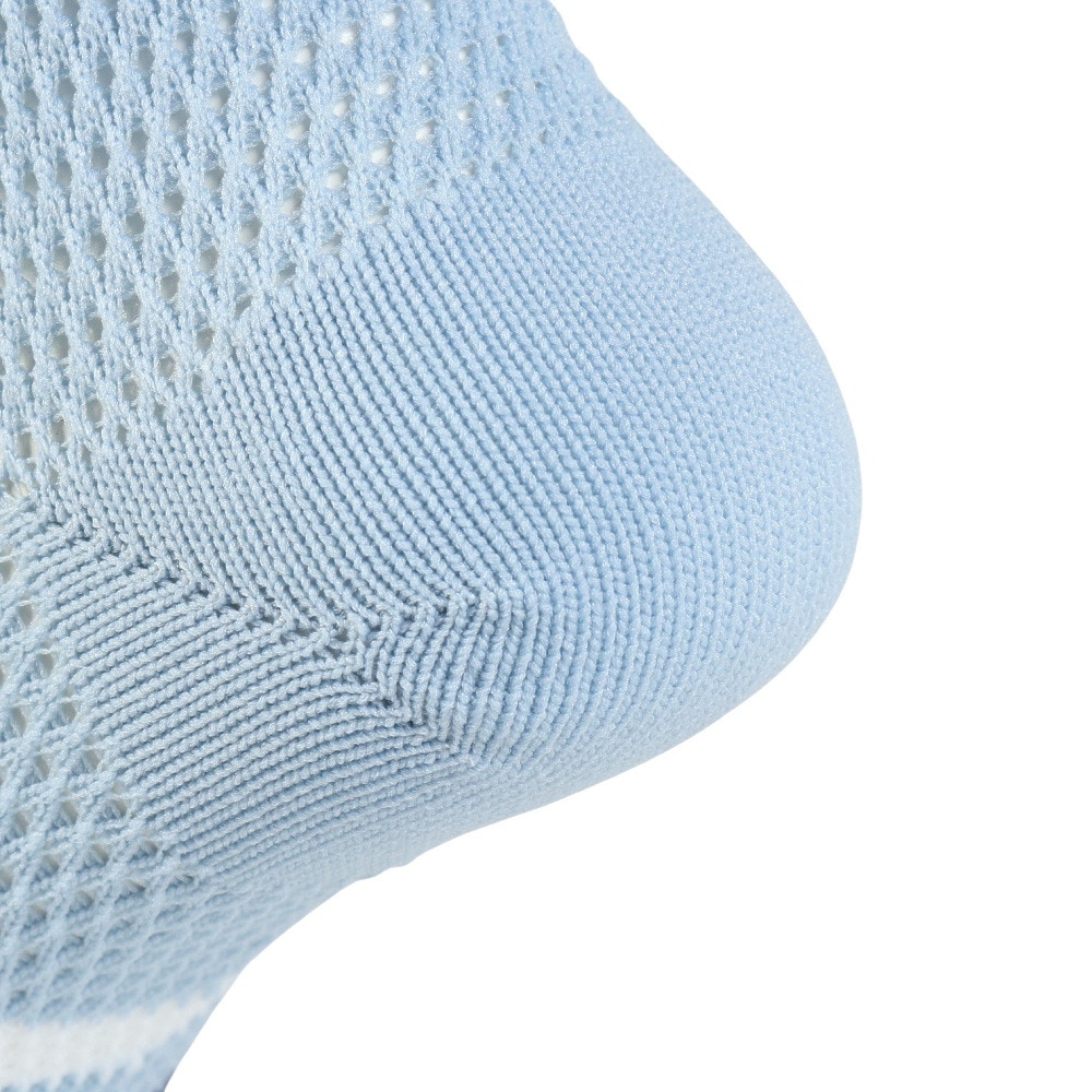 ヤックパック（YAK PAK）（メンズ）靴下 刺繍ライン SH ショートソックス ライトブルー 25-27センチ 34E15501Q 抗菌防臭 メッシュ おしゃれ 普段使い