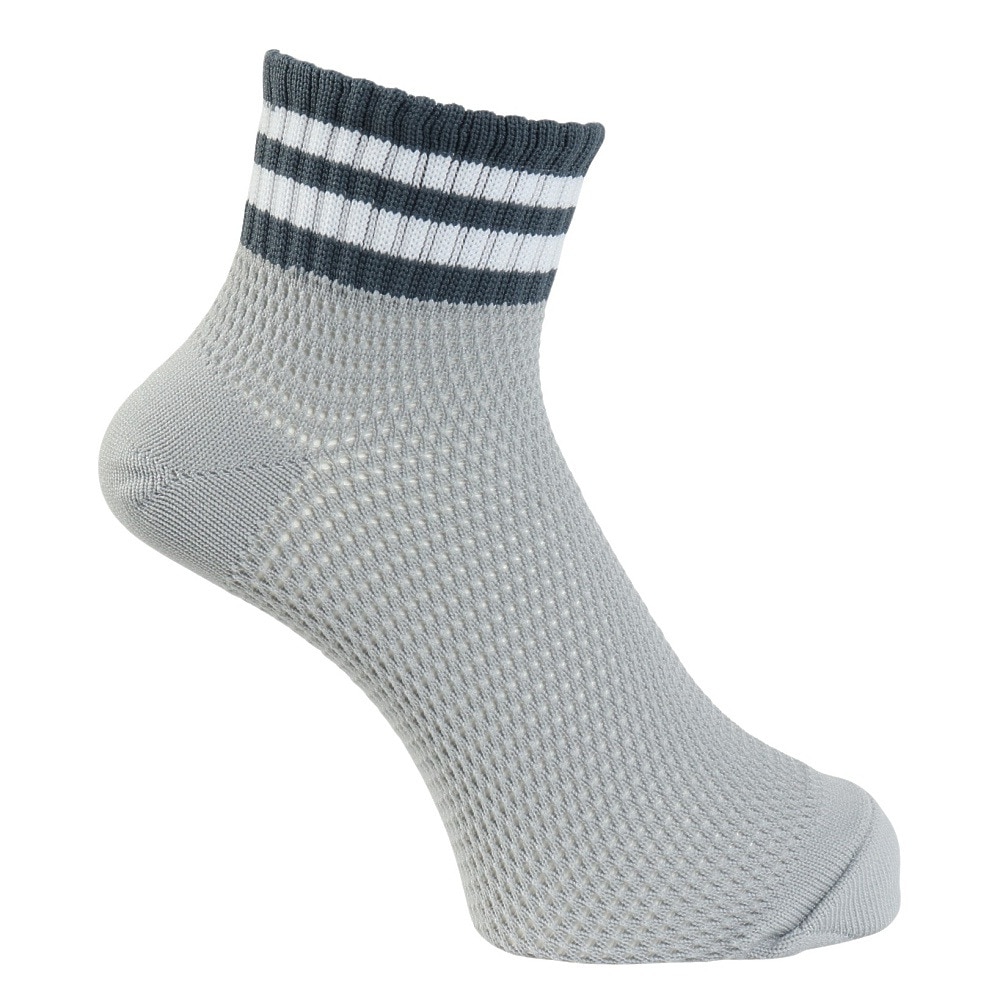 ヤックパック（YAK PAK）（メンズ）靴下 TOPライン SH ショートソックス グレー 25-27センチ  34E15503F 抗菌防臭 メッシュ おしゃれ 普段使い