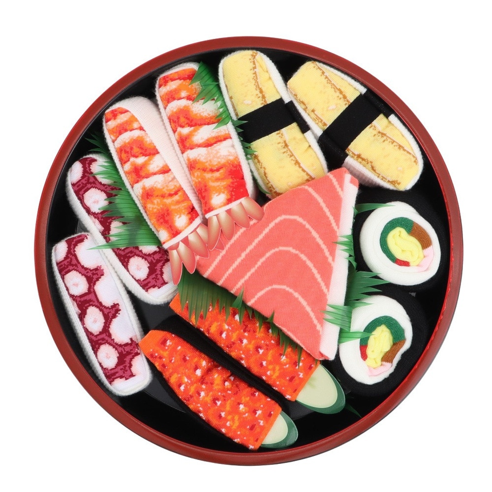 助野（SUKENO）（メンズ、レディース）靴下 寿司そっくす 寿司桶6足セット 22-27cm 79A98902- ソックス プレゼント ギフト