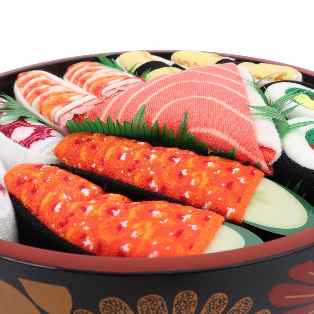 助野（SUKENO）（メンズ、レディース）靴下 寿司そっくす 寿司桶6足セット 22-27cm 79A98902- ソックス プレゼント ギフト