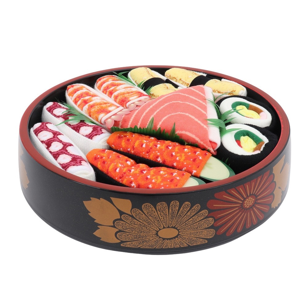 助野（SUKENO）（メンズ、レディース）靴下 寿司そっくす 寿司桶6足セット 22-27cm 79A98902- ソックス プレゼント ギフト