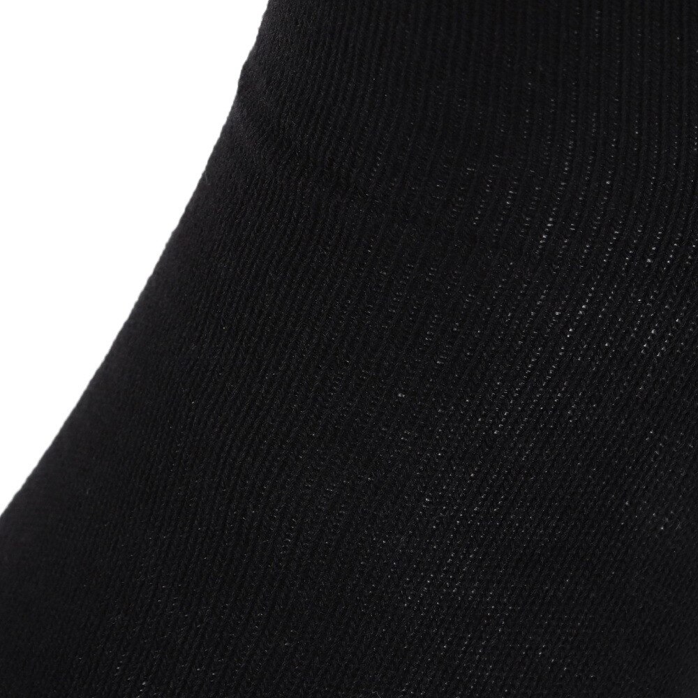 福助（メンズ）ふくらし ゆるピ丈 クルー丈 5本指 ソックス 37781 BLK