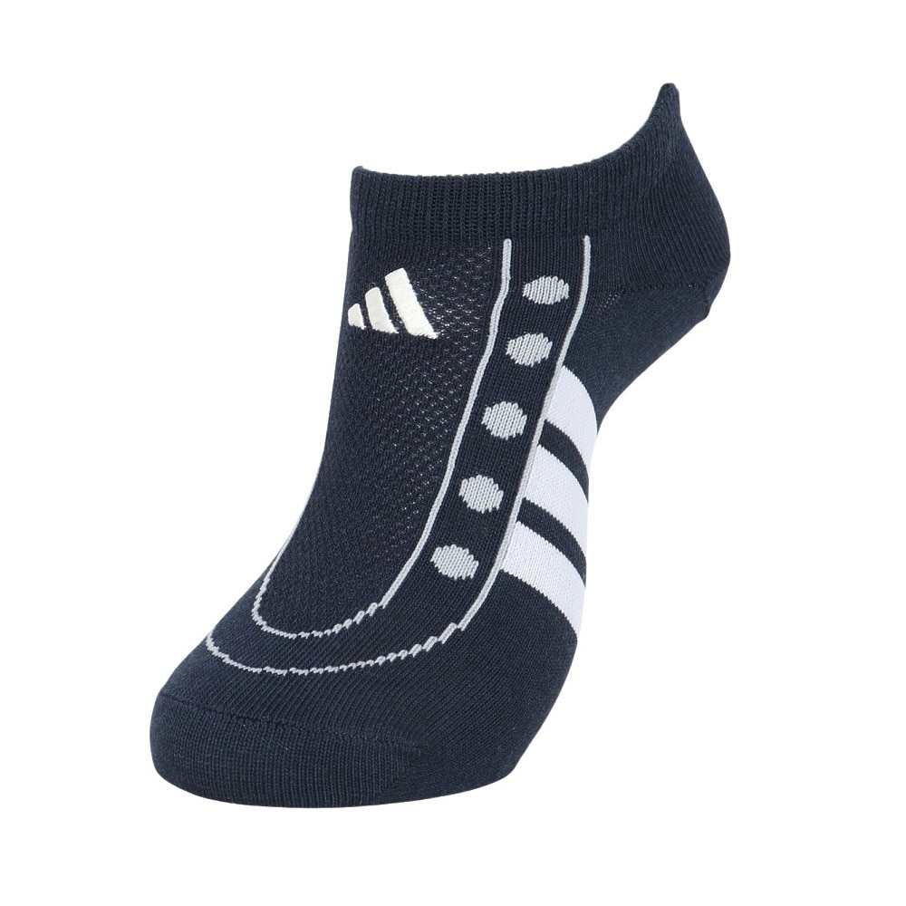 アディダス（adidas）（レディース）ソックス 靴下 1P SNEAKERSOCKSBLACK 紺 Sサイズ ODV67-KK8015  カジュアル ファッション