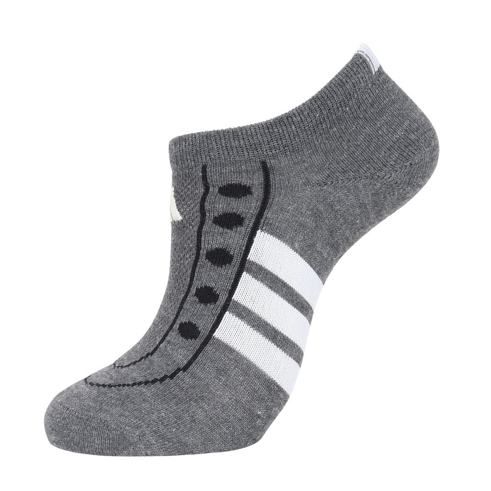アディダス（adidas）（レディース）ソックス 靴下 1P SNEAKERSOCKSGREY グレー Sサイズ OEI18-KL0877 カジュアル ファッション