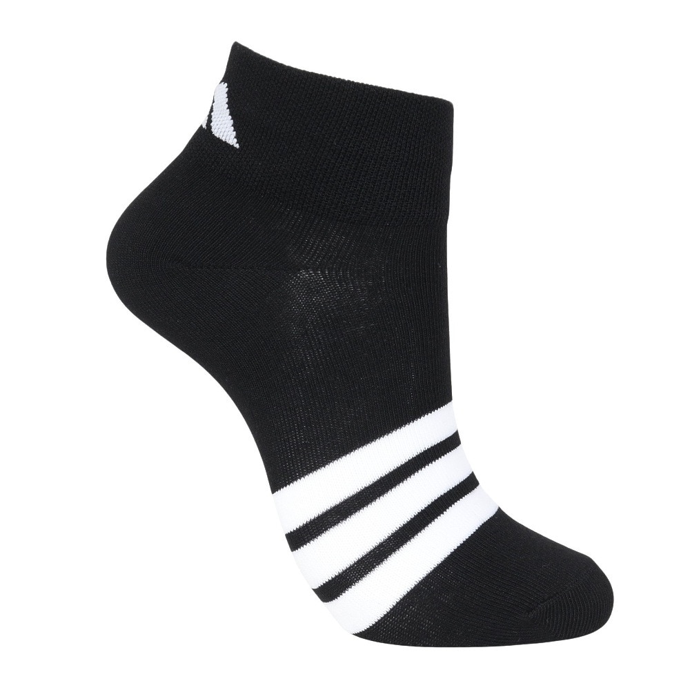 アディダス（adidas）（レディース）ソックス 靴下 2足組 2P SOCKSSOCKSBLACK 黒/グレー Sサイズ(23-25cm) ODW21-KK8069 ショート丈 セット