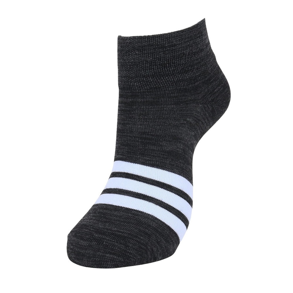 アディダス（adidas）（レディース）ソックス 靴下 2足組 2P SOCKSSOCKSBLACK 黒/グレー Sサイズ(23-25cm) ODW21-KK8069 ショート丈 セット