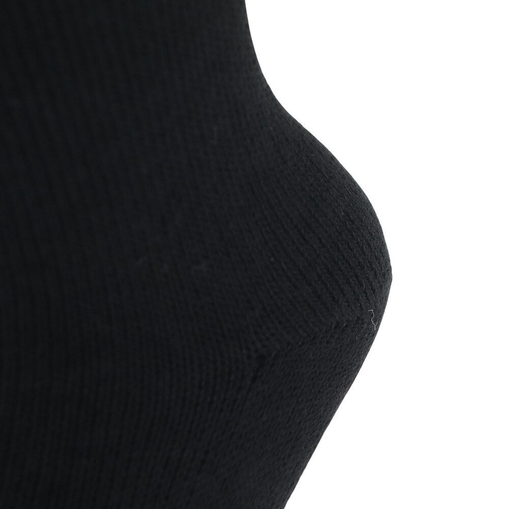クー（Coo.）（レディース）あったか二重編み クルー ソックス 2足組 895Q3OK0250 BLK