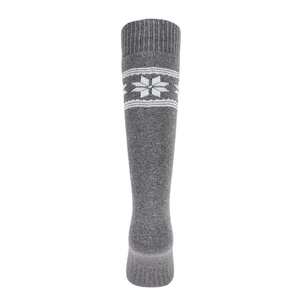 エアボーン（ARBN）（レディース）ヒートクロス クルーソックス 雪 GRY/CGY 2足組 AB43AC1599 GRY22 防寒