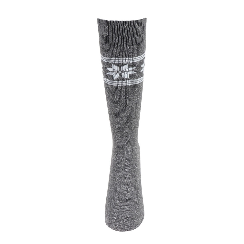 エアボーン（ARBN）（レディース）ヒートクロス クルーソックス 雪 GRY/CGY 2足組 AB43AC1599 GRY22 防寒