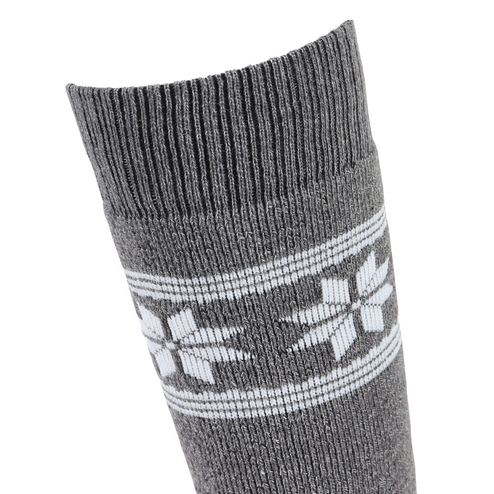 エアボーン（ARBN）（レディース）ヒートクロス クルーソックス 雪 GRY/CGY 2足組 AB43AC1599 GRY22 防寒