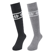 (レディース)ヒートクロス クルーソックス 2足組 GRYCGYユキ2 895Q4GSA0011 GRY22 22-25cm 抗菌防臭