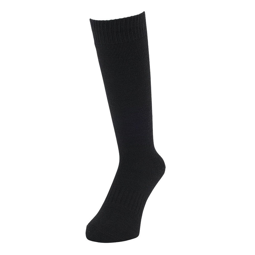 クー（Coo.）（レディース）ヒートクロス 2足組 クルー丈 無地ソックス 895Q4GSA0012 BLK22 22-25cm 抗菌防臭
