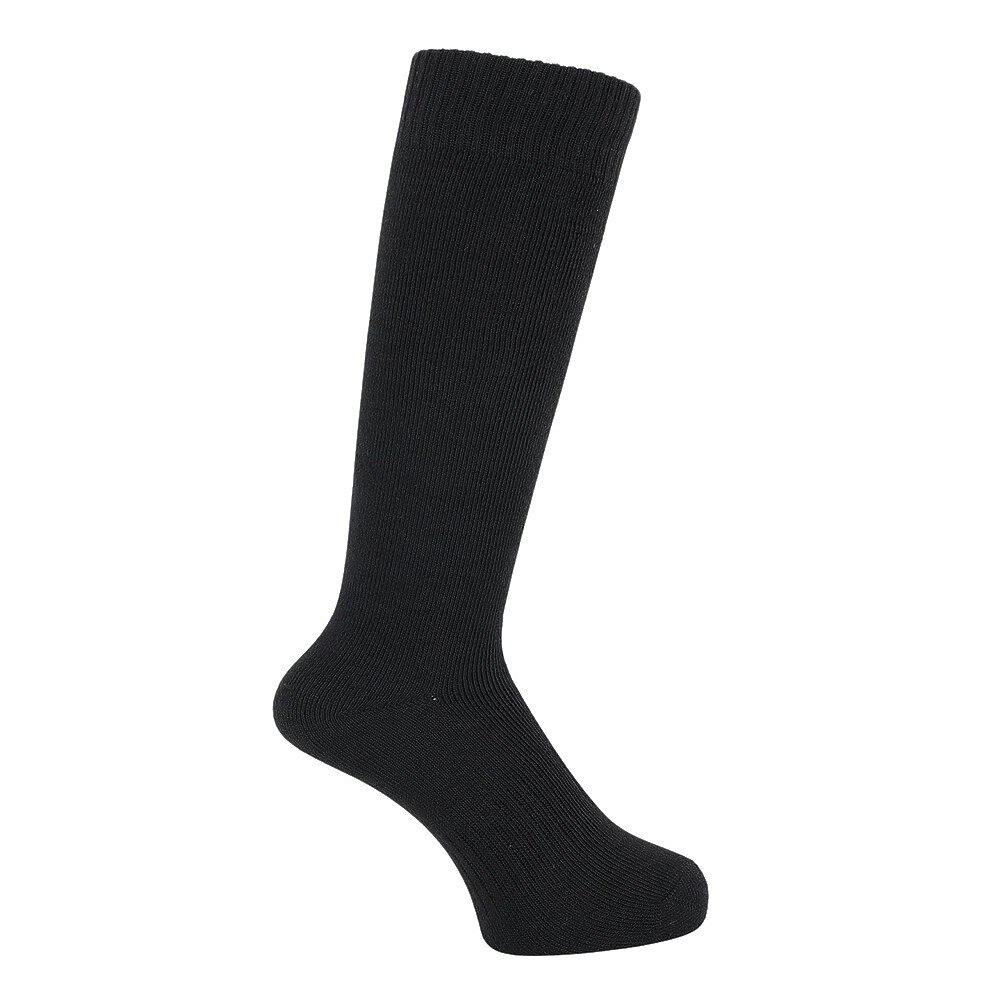 クー（Coo.）（レディース）ヒートクロス 2足組 クルー丈 無地ソックス 895Q4GSA0012 BLK22 22-25cm 抗菌防臭