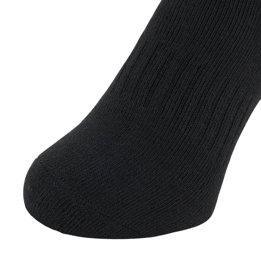クー（Coo.）（レディース）ヒートクロス 2足組 クルー丈 無地ソックス 895Q4GSA0012 BLK22 22-25cm 抗菌防臭