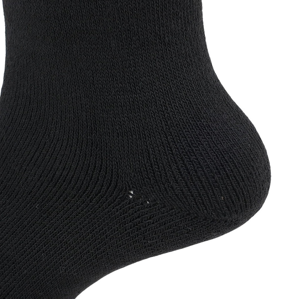 クー（Coo.）（レディース）ヒートクロス 2足組 クルー丈 無地ソックス 895Q4GSA0012 BLK22 22-25cm 抗菌防臭