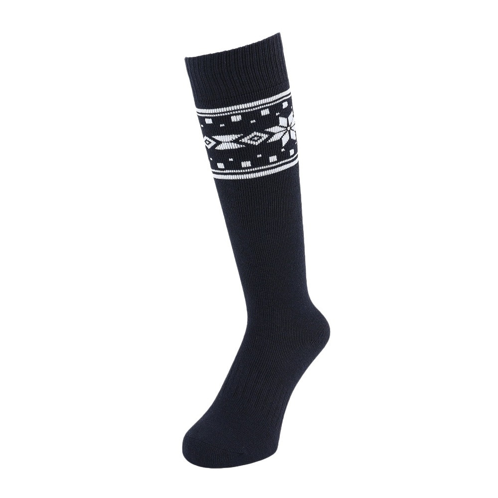 クー（Coo.）（レディース）ヒートクロス クルーソックス 2足組 NVYBLKユキ3 895Q4GSA0013 NVY22 22-25cm 抗菌防臭