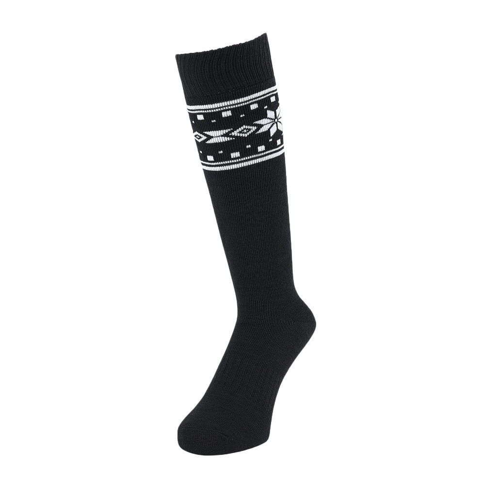 クー（Coo.）（レディース）ヒートクロス クルーソックス 2足組 NVYBLKユキ3 895Q4GSA0013 NVY22 22-25cm 抗菌防臭