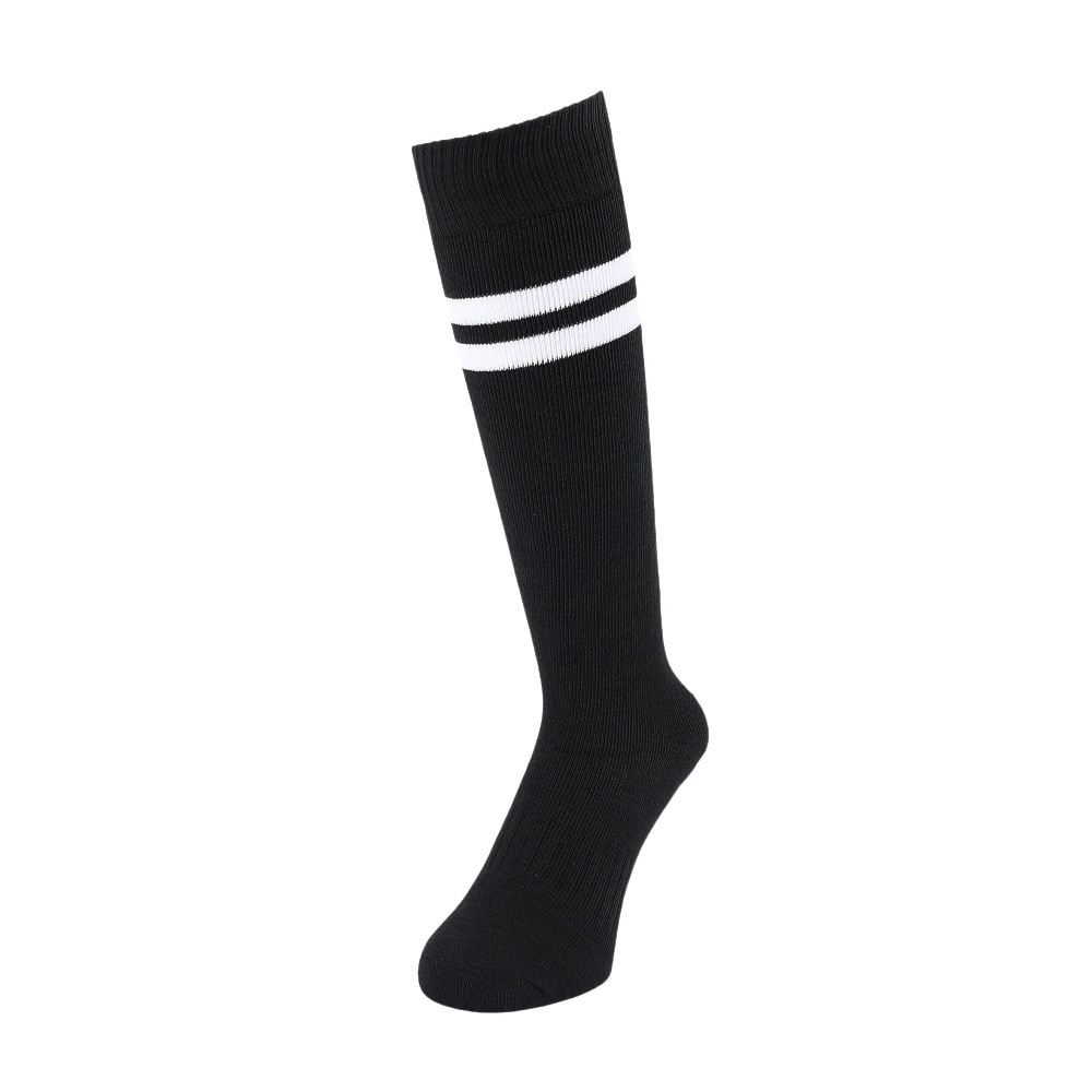 クー（Coo.）（レディース）ヒートクロス クルーソックス 2足組 NVYBLKライン 895Q4GSA0014 NVY22 22-25cm 抗菌防臭
