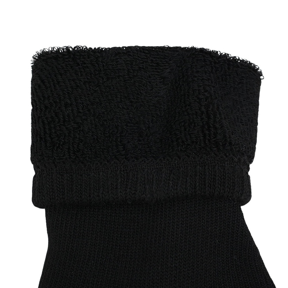 クー（Coo.）（レディース）3層構造 2足組 クルー丈 ソックス 895Q4GSA0080 BLK 黒  22-25cm