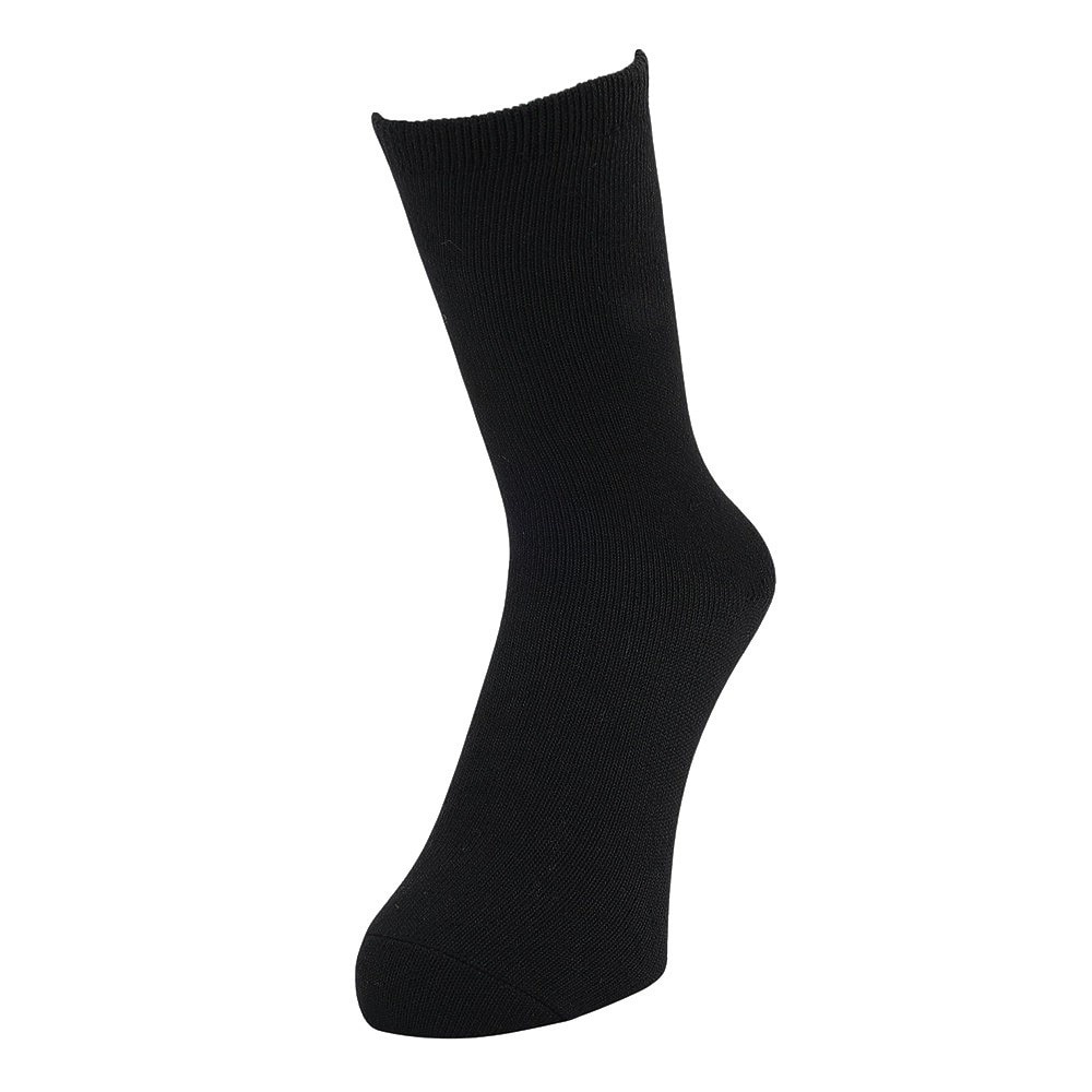 クー（Coo.）（レディース）3層構造 2足組 クルー丈 ソックス 895Q4GSA0080 BLK 黒  22-25cm