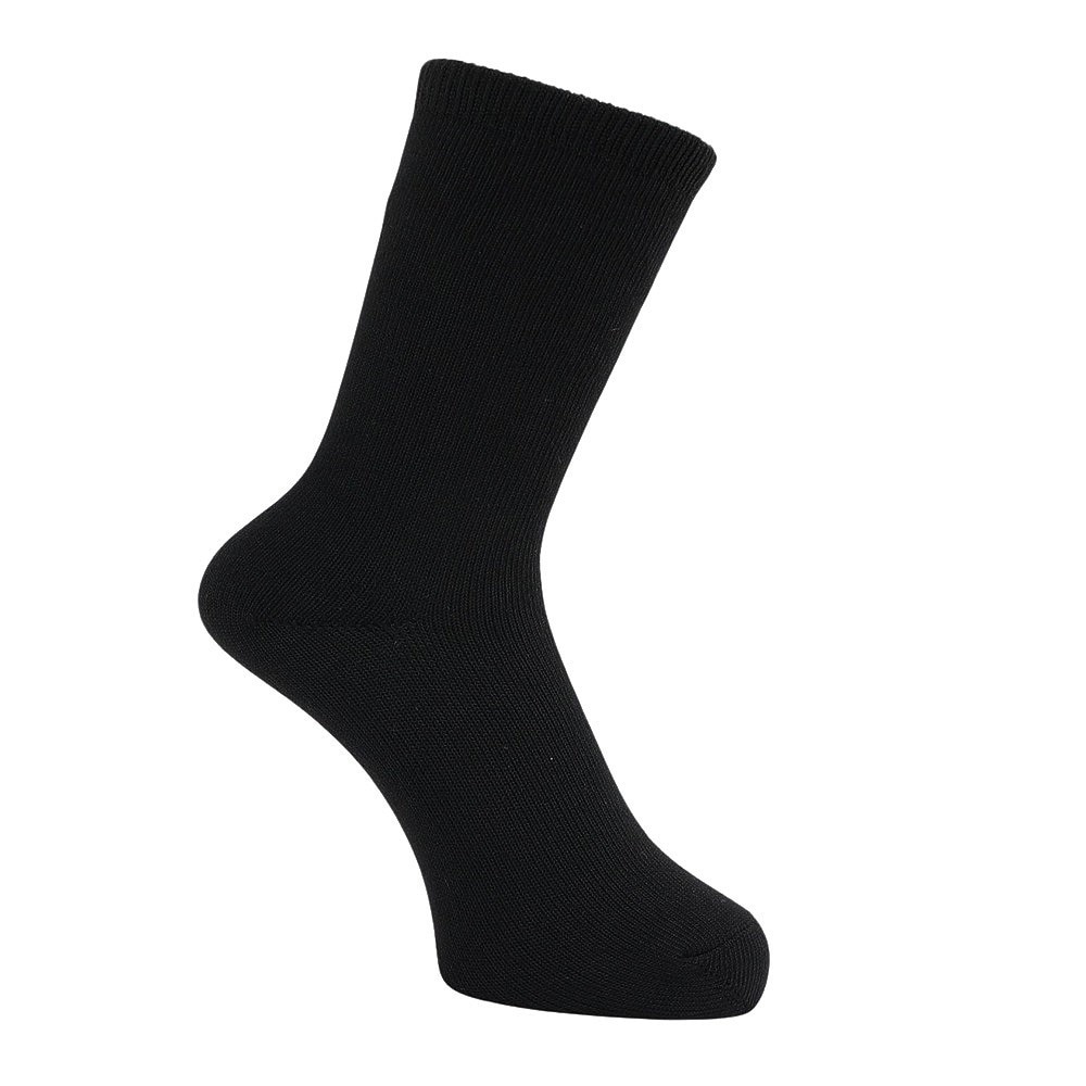 クー（Coo.）（レディース）3層構造 2足組 クルー丈 ソックス 895Q4GSA0080 BLK 黒  22-25cm