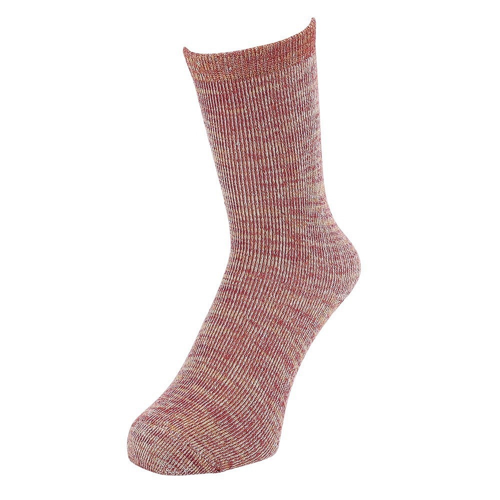 クー（Coo.）（レディース）3層構造 2足組 クルー丈 ソックス 895Q4GSA0082 RED 22-25cm