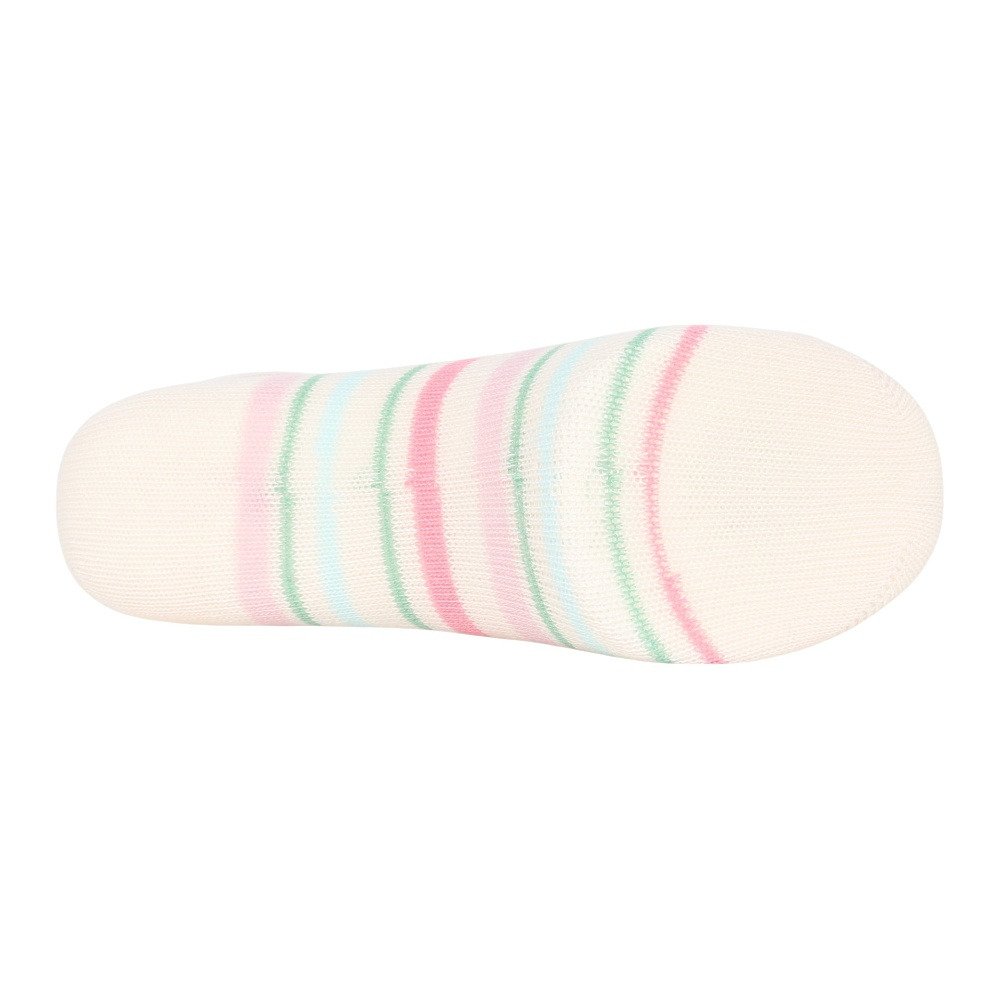 クー（Coo.）（レディース）ミドルソックス ヒートクロス 二重編み ボーダー 2足組 895CO5GSA0101 PNK